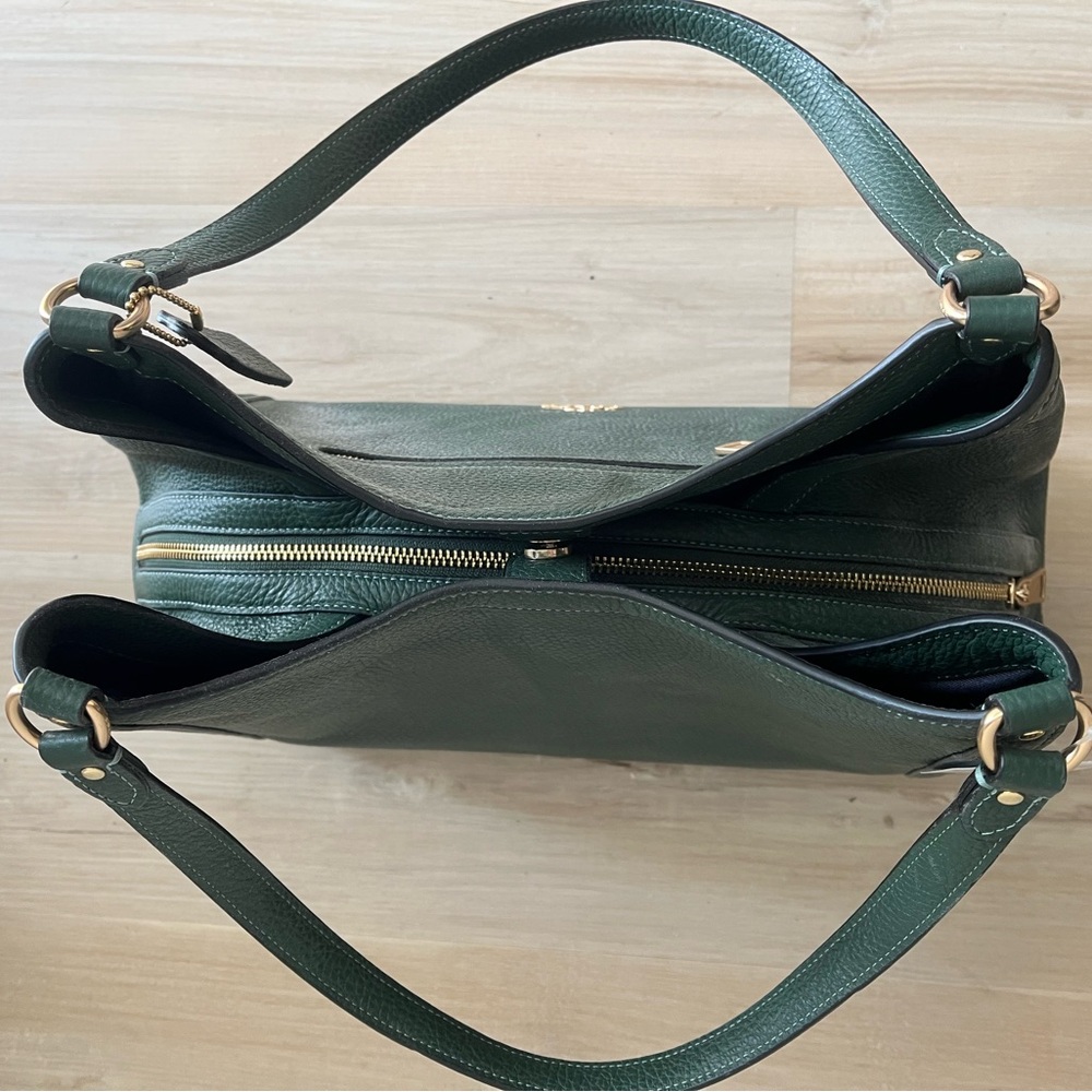 Coach Forest Green Leather Shoulder Bag - Picture 3 of 3